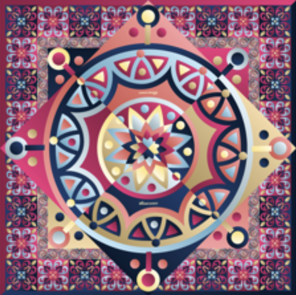 granadas Pomegranates Scarf 1.20 x 1.20 cm - Image 1